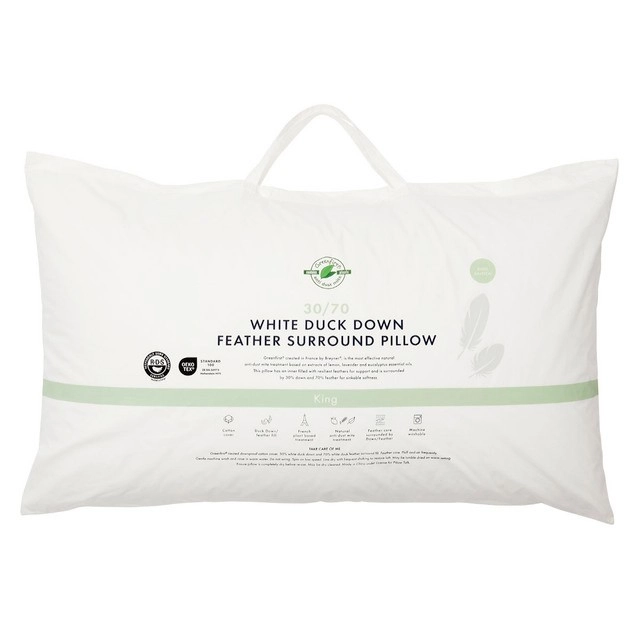 30/70 Duck Down Feather Surround King Pillow by Greenfirst®