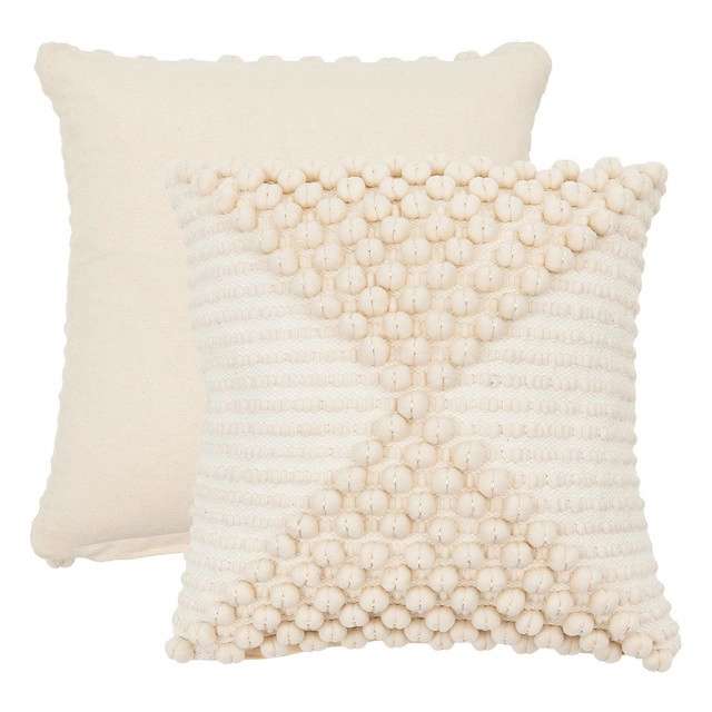 Aura Textured Large Square Cushion by Habitat