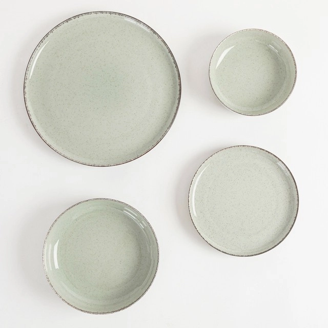 Ceramic Speckle Sage Dinnerware by Habitat