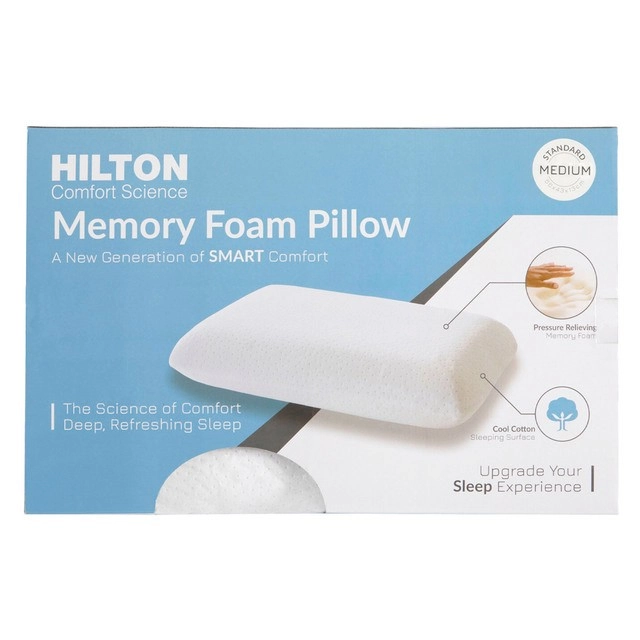 Comfort Science Standard Medium Memory Foam Pillow by Hilton