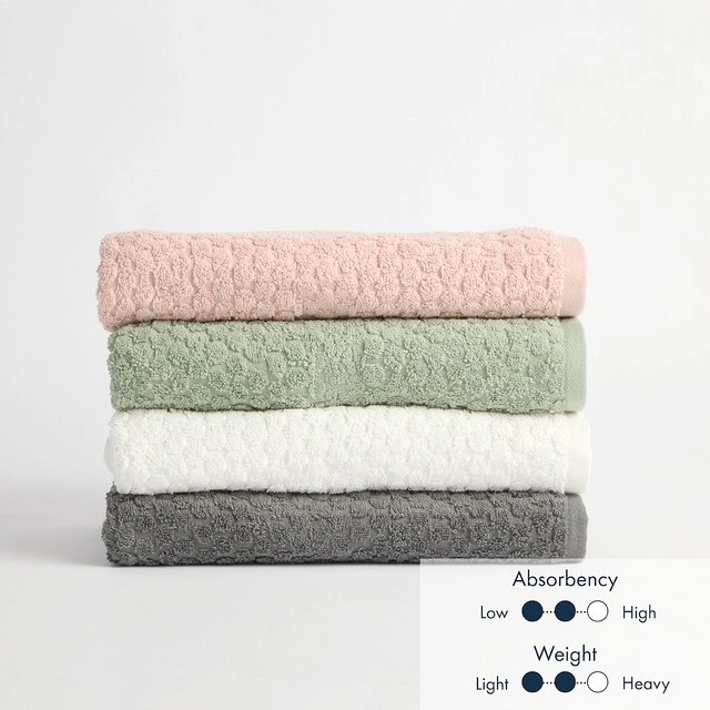 Leah Bath Towel & Hand Towel 4 Pack by Habitat