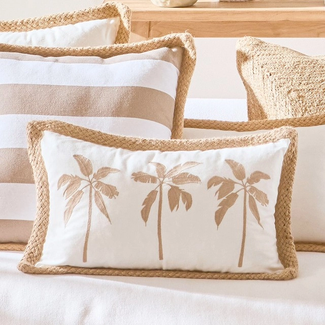 Little Cove Palm Oblong Cushion by Habitat