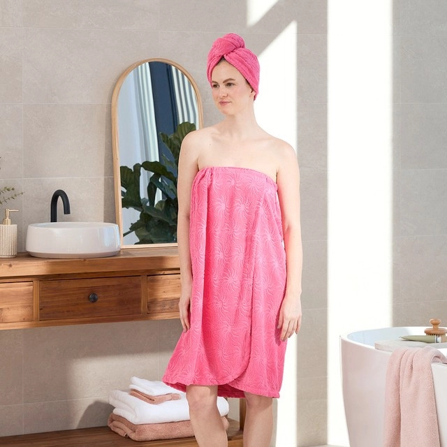 Magenta Sun Glow Microfibre Towel Wrap Range by Essentials