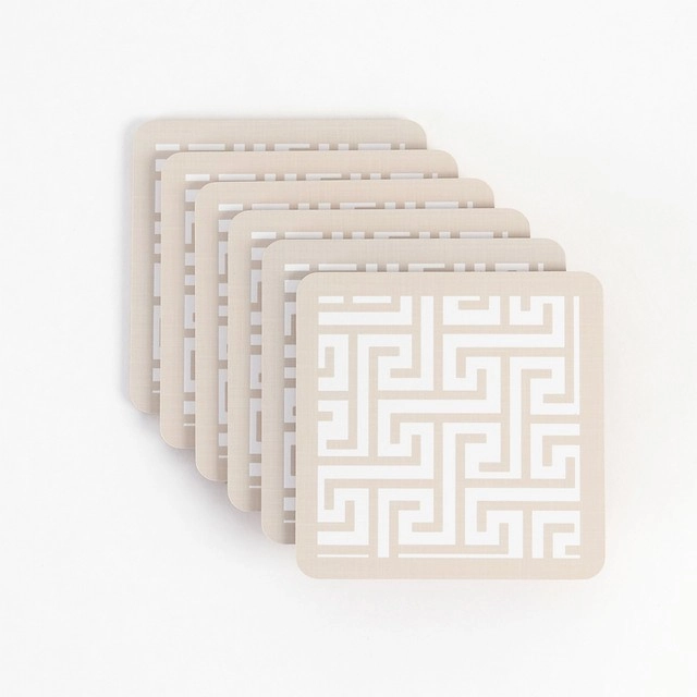 Monaco Geo Cork Coaster 6 Pack by M.U.S.E.