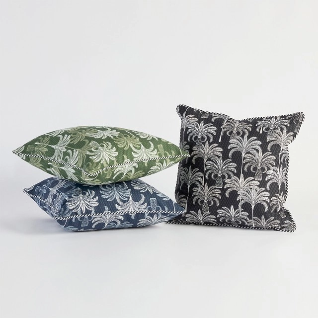 Sundays Halcyon Tropical Square Outdoor Cushion by Pillow Talk