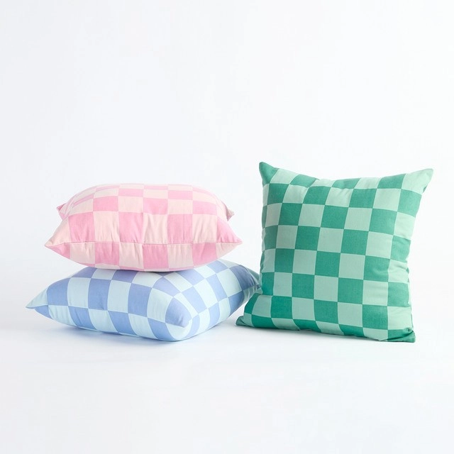 Two Tone Check Cushion Cover by Habitat