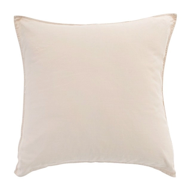 Washed Linen Look Natural European Pillowcase by Essentials