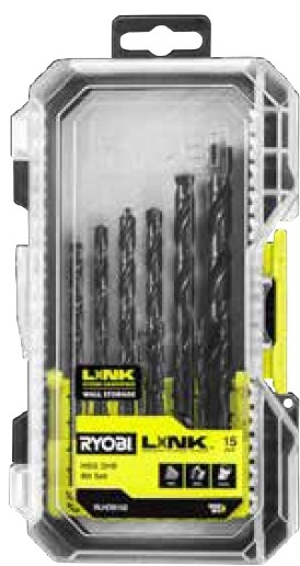 Ryobi 15‑Piece Link HSS Drill Bit Set