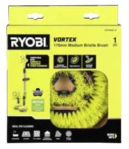 Ryobi 178mm Medium Bristle Power Scrubber Brush