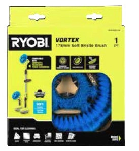 Ryobi 178mm Soft Bristle Power Scrubber Brush