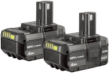 Ryobi 18V One+ 4.0Ah Battery Twin Pack