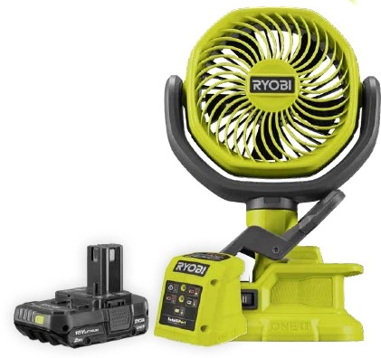 Ryobi 18V One+ Compact Fan 2.0Ah Kit