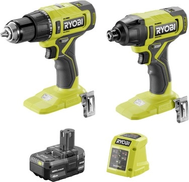 Ryobi 18V One+ Hammer Drill & Impact Driver 4.0Ah Kit