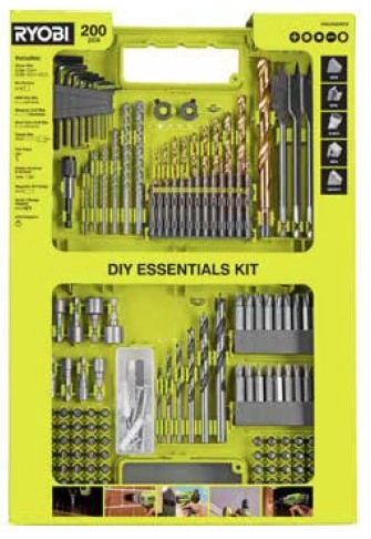 Ryobi 200‑Piece DIY Essentials Kit