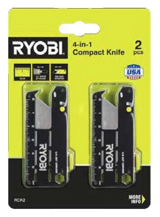 Ryobi 4-in-1 Compact Knife 2‑Piece