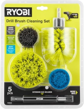 Ryobi 5‑Piece Drill Brush Set