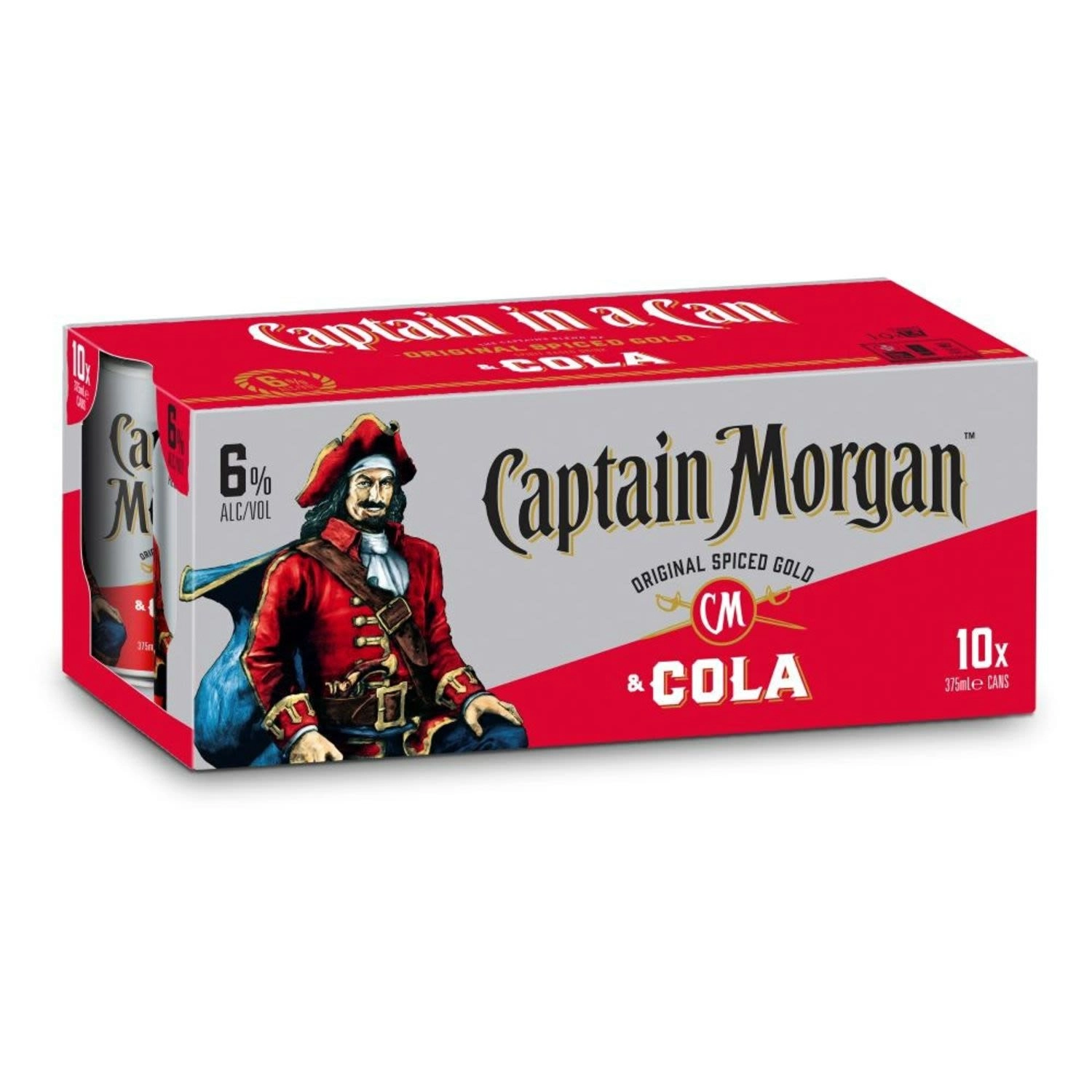 Captain Morgan & Cola 6% Premix Cans 375ml