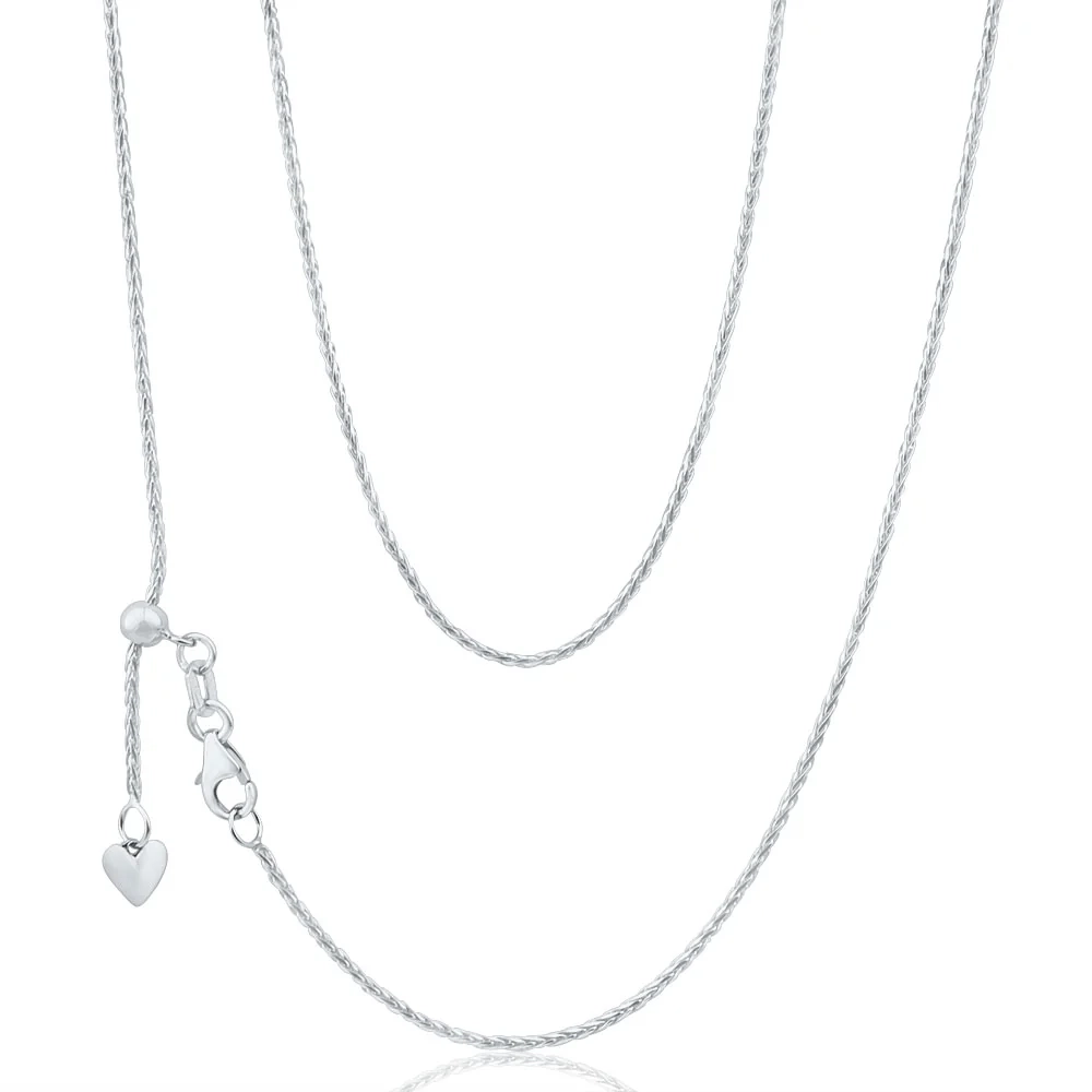 9ct Alluring White Gold Wheat Chain – Shiels Jewellers