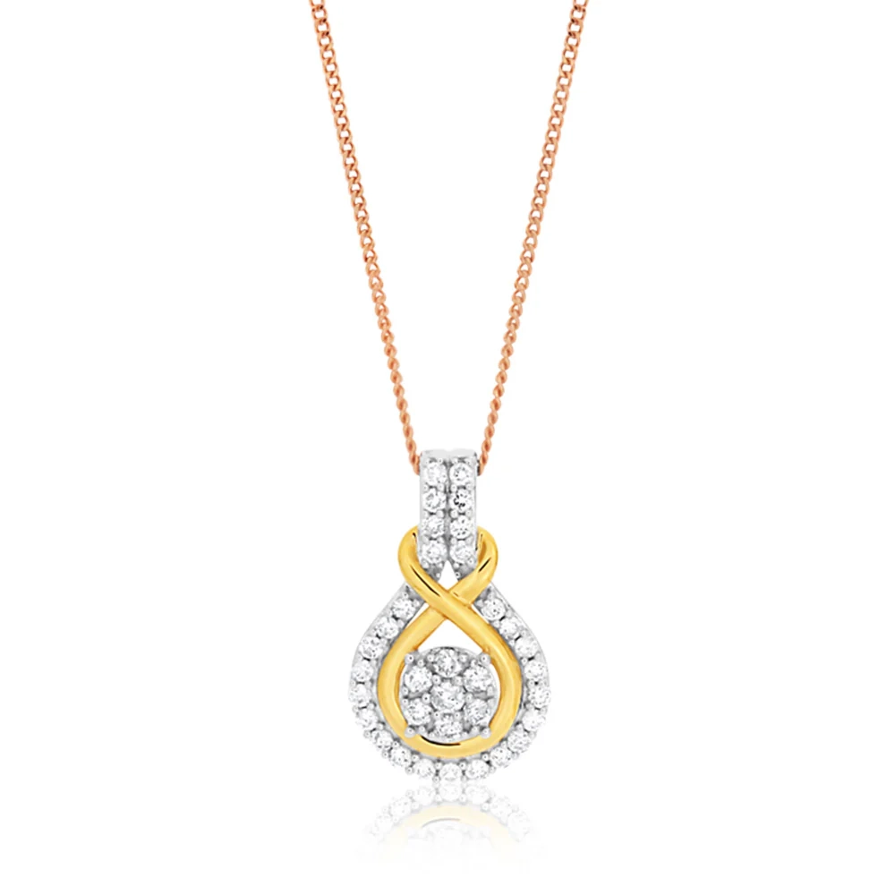 9ct Charming White Gold Diamond Pendant With 45cm Chain – Shiels Jewellers