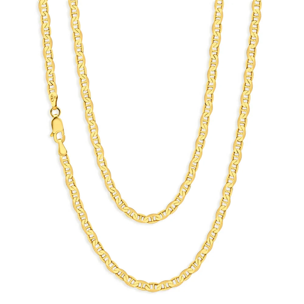 9ct Charming Yellow Solid Gold Anchor 50cm Chain – Shiels Jewellers