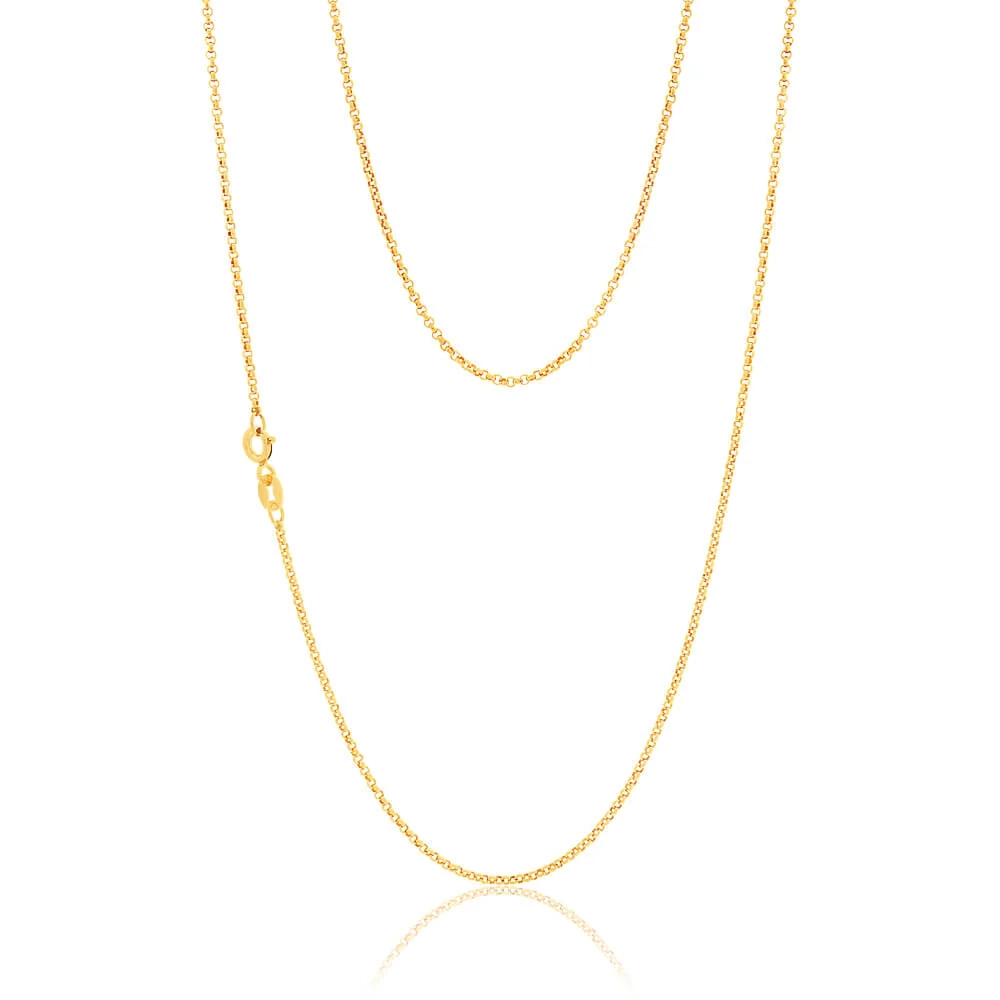 9ct Delightful Yellow Gold Silver Filled Belcher Chain – Shiels Jewellers