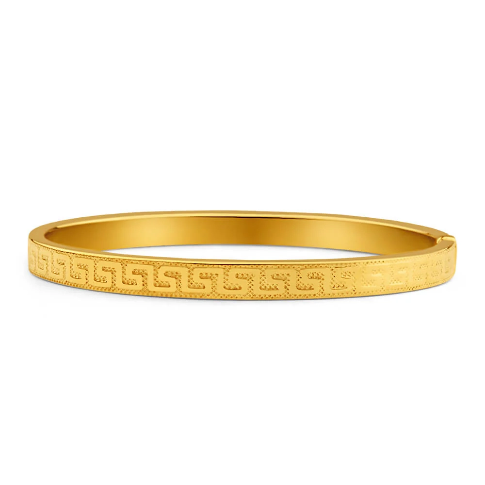 9ct Enticing Yellow Gold Silver Filled Bangle – Shiels Jewellers