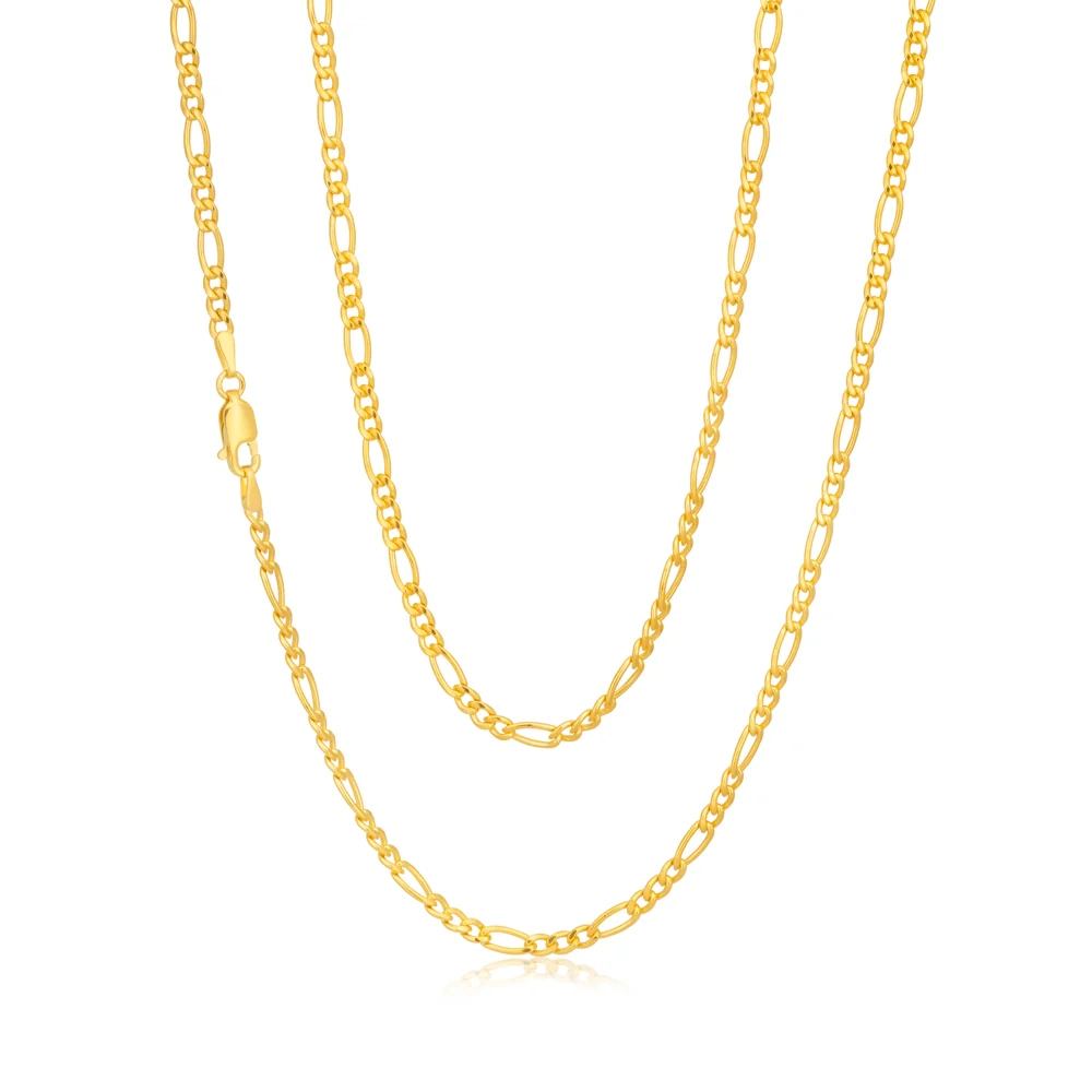 9ct Gold Filled Figaro 50cm Chain 80 Gauge – Shiels Jewellers