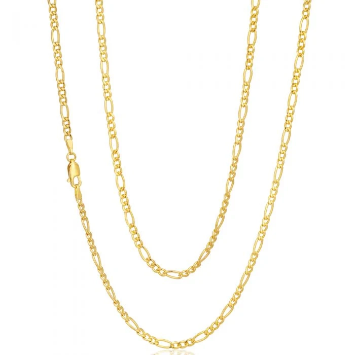 9ct Gold Filled Figaro 55cm Chain 80 Gauge – Shiels Jewellers