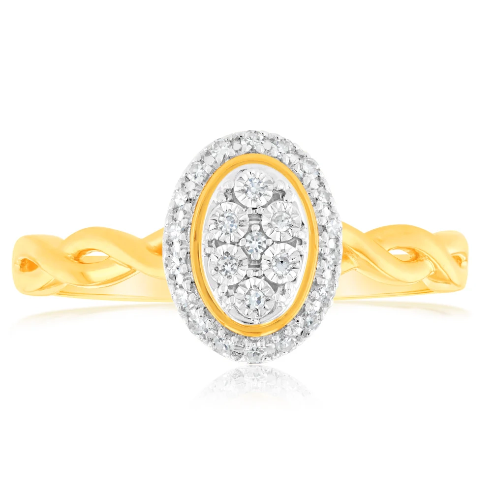 9ct Yellow Gold Luminesce Lab Grown Diamond Ring with 25 Brilliant Dia – Shiels Jewellers