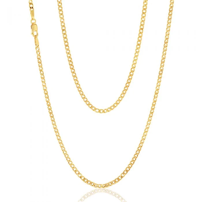 9ct Yellow Solid Gold 55cm 70 Gauge Curb Chain – Shiels Jewellers