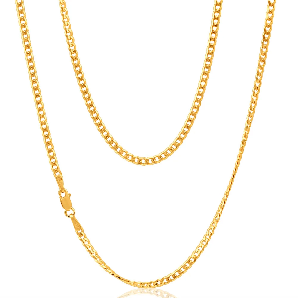 9ct Yellow Solid Gold 70cm 70 Gauge Curb Chain – Shiels Jewellers