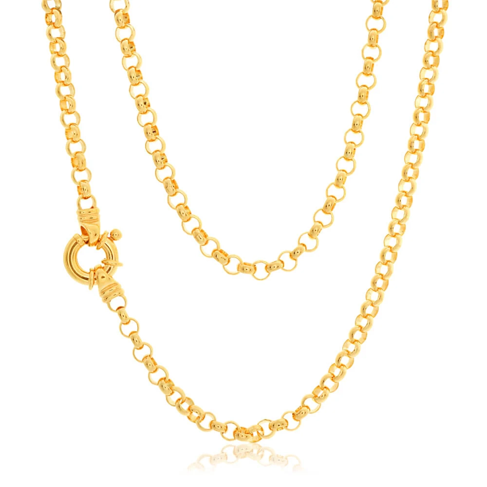 9ct Yellow Solid Gold Belcher Chain – Shiels Jewellers