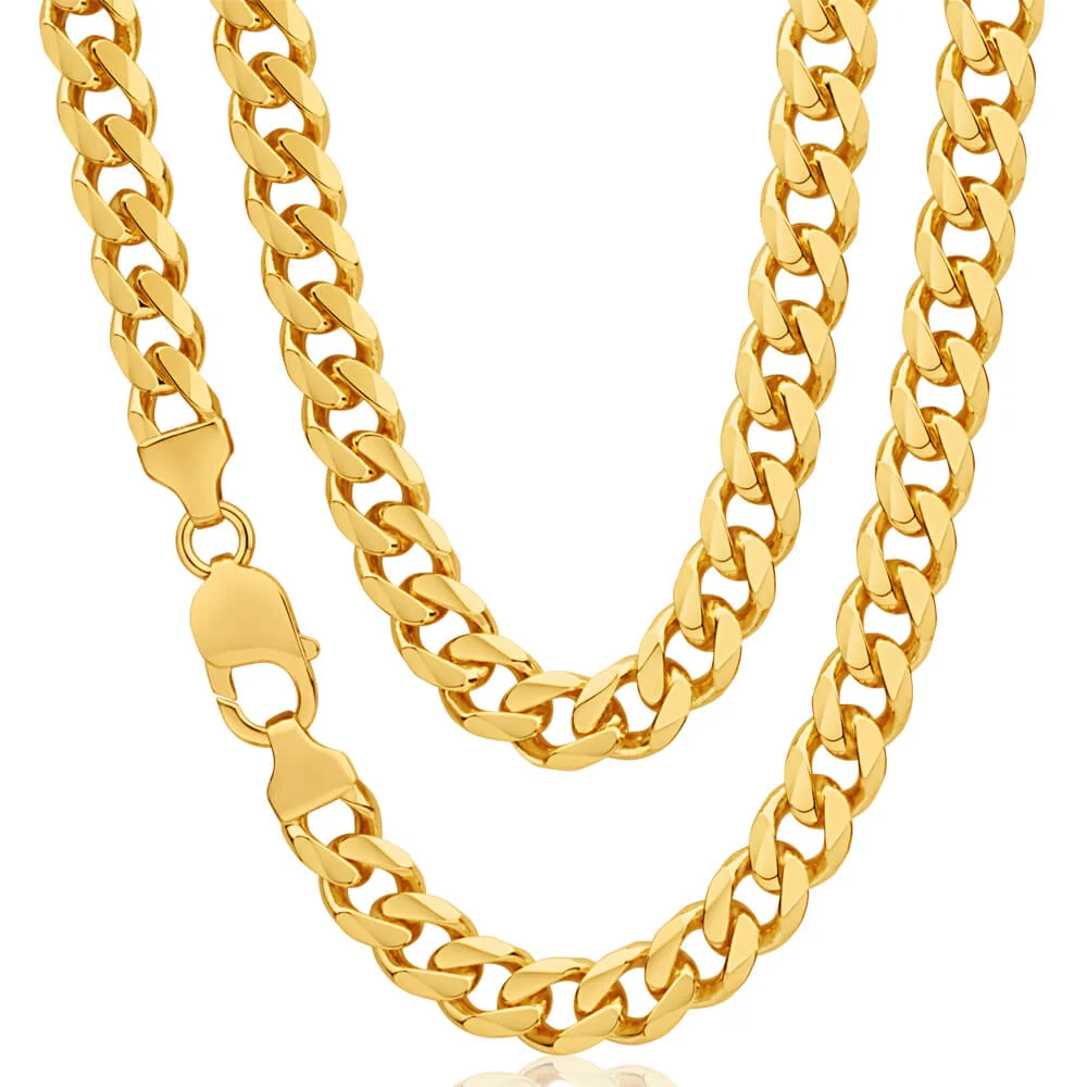 9ct Yellow Solid Gold Curb 55cm Chain – Shiels Jewellers