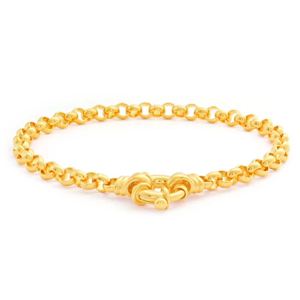 9ct Yellow Solid Gold Dazzling Belcher Bracelet – Shiels Jewellers