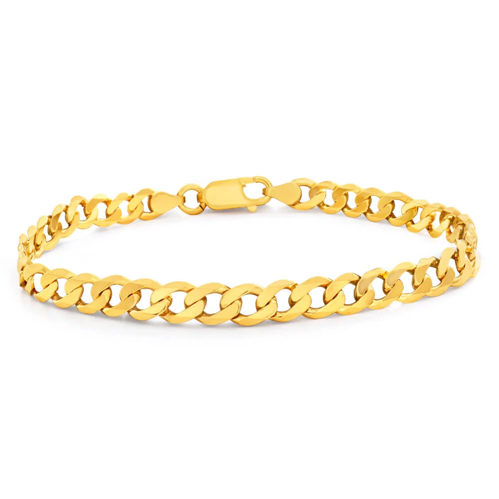 9ct Yellow Solid Gold Enticing Curb Bracelet – Shiels Jewellers