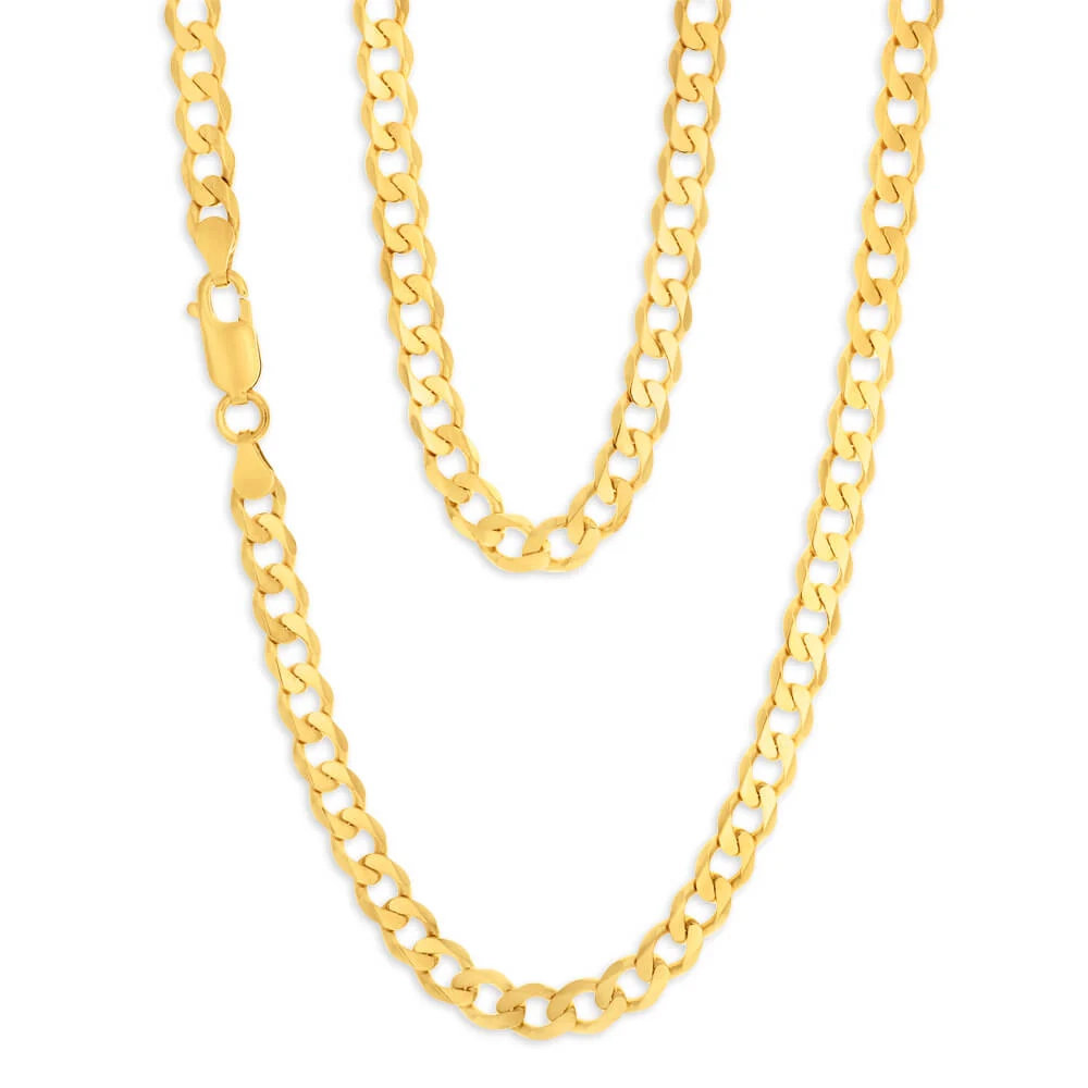 9ct Yellow Solid Gold "Noah" Curb Chain – Shiels Jewellers