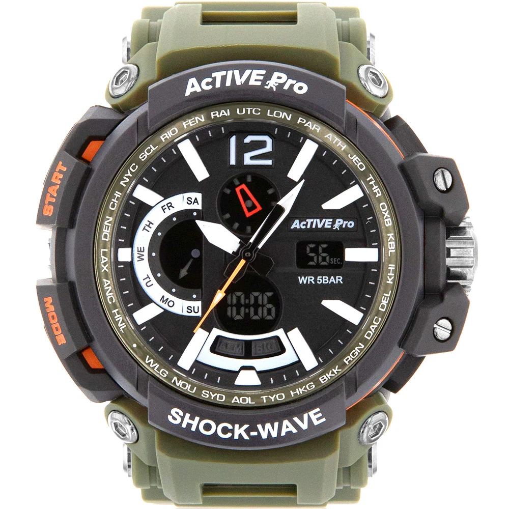 Active Pro 1702 Digital Army Green Sports Watch – Shiels Jewellers