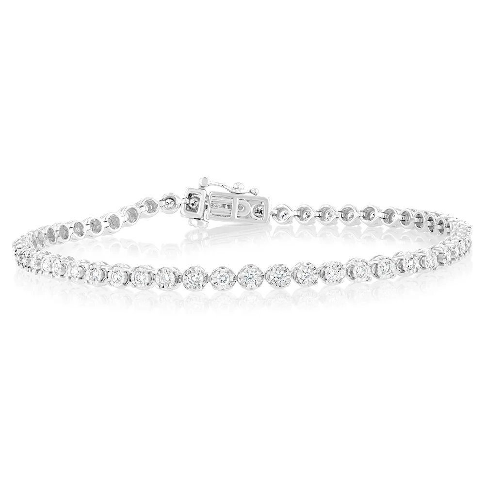 Luminesce Lab Grown 0.95 Carat Diamond Tennis Bracelet in Sterling Sil – Shiels Jewellers