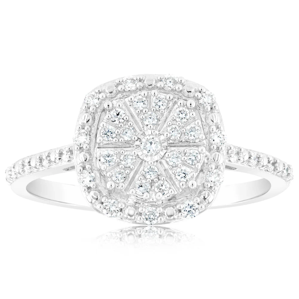 Luminesce Lab Grown 1/5 Carat Diamond Ring in Sterling Silver – Shiels Jewellers