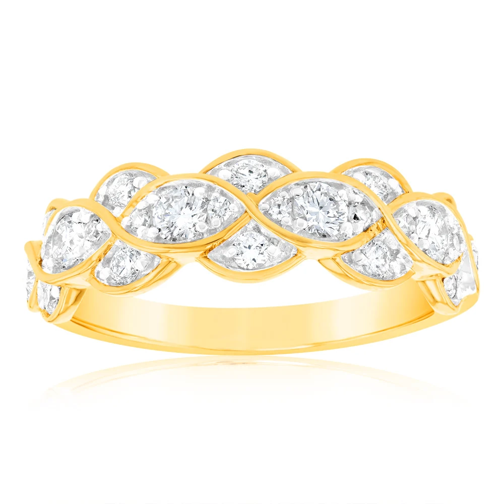 Luminesce Lab Grown Diamond 1/2 Carat Infinity Dress Ring in 9ct Yello – Shiels Jewellers