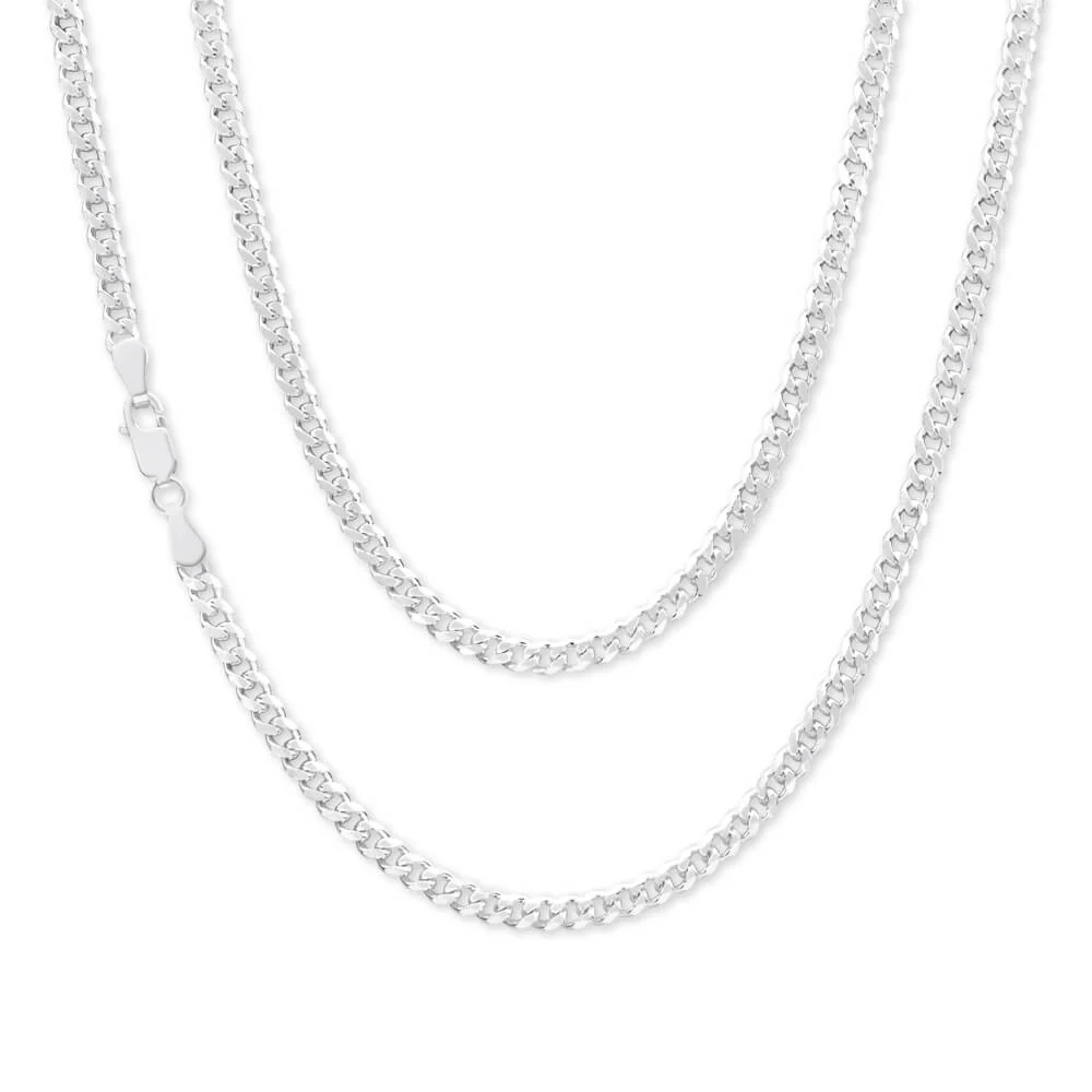 Sterling Silver 100 Gauge Diamond Cut 60cm Curb Chain – Shiels Jewellers