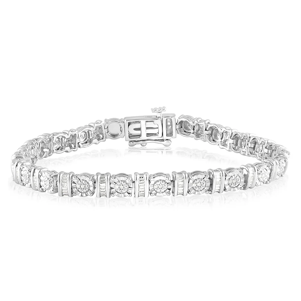 Sterling Silver 1/5 Carat Diamond 18cm Bracelet – Shiels Jewellers