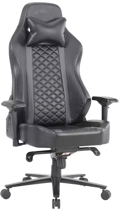 Typhoon Prime Black/Grey PU Leather Gaming Chair