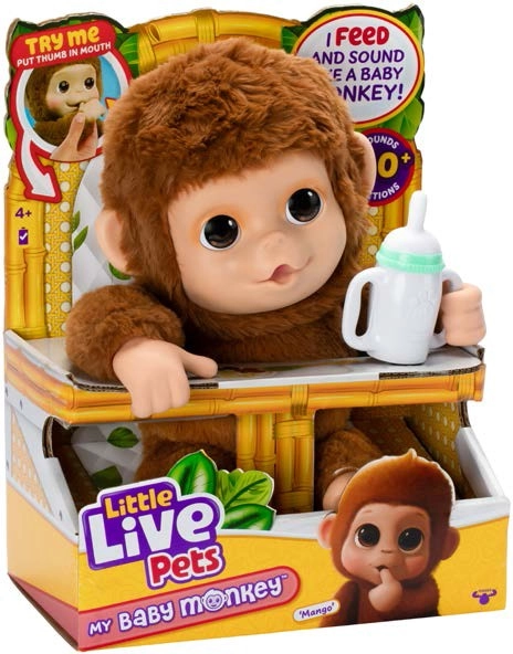 Little Live Pet My Lil’ Baby Monkey Plush