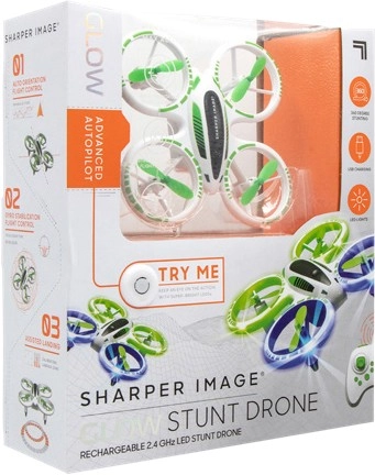 Sharper Image 5” LED Glow Stunt Drone