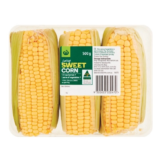 Australian Sweet Corn 500g Pack