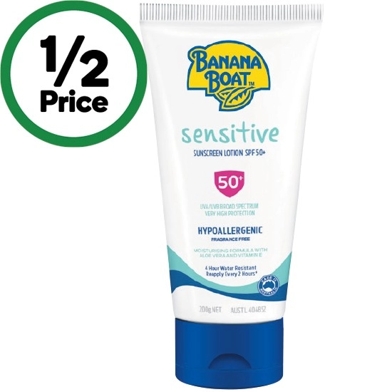 Banana Boat Sensitive Sunscreen Lotion SPF50+ 200g~