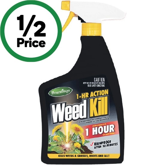 Brunnings 1 Hour Fast Action Weed Kill Ready To Use 1 Litre