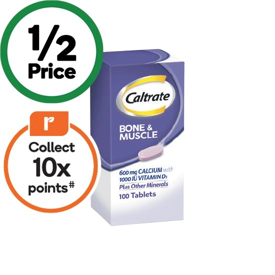 Caltrate Bone & Muscle Health Tablets Pk 100~