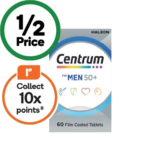 Centrum for Men 50+ Tablets Pk 60~